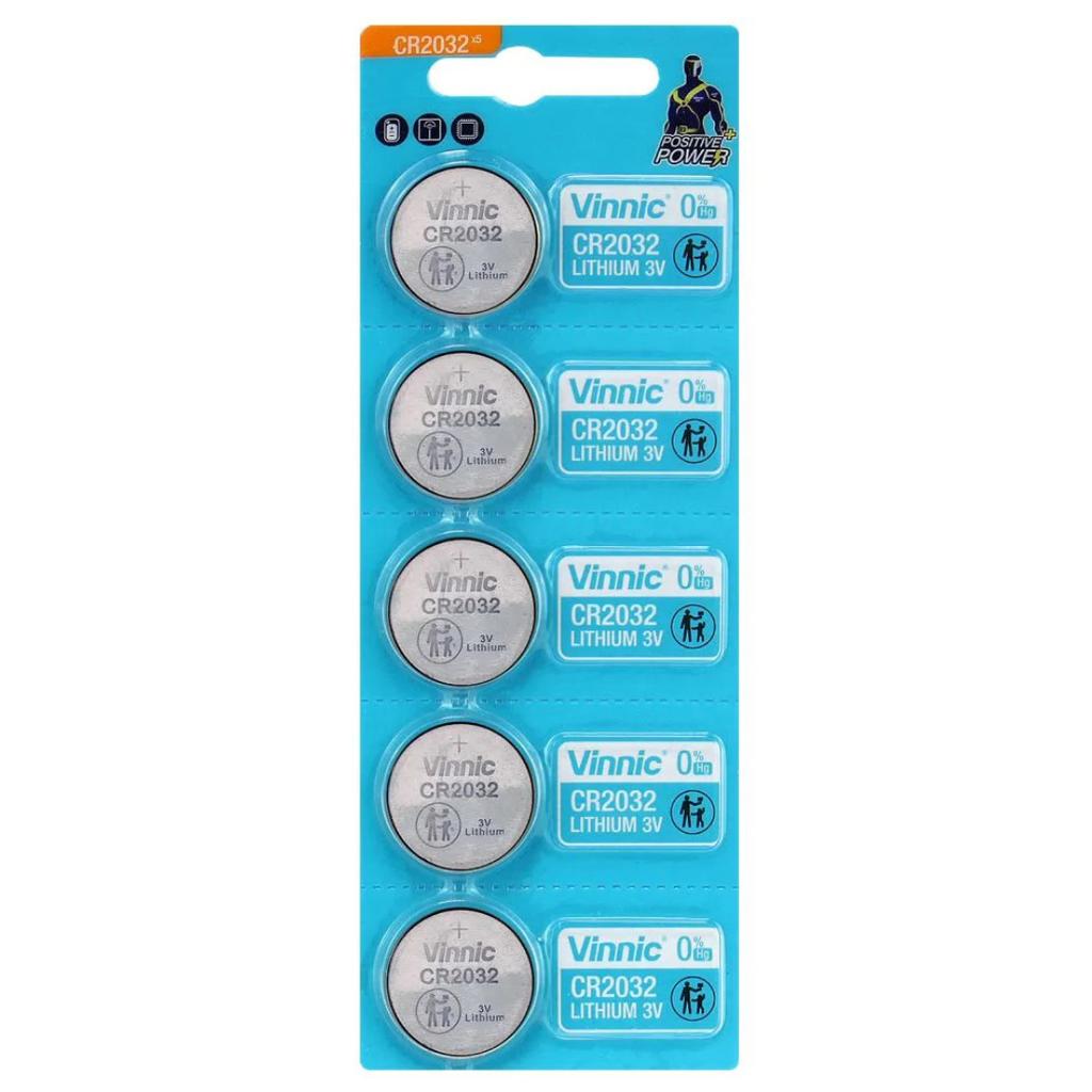 Vinnic CR2032 Lithium Batteries 5-Pack