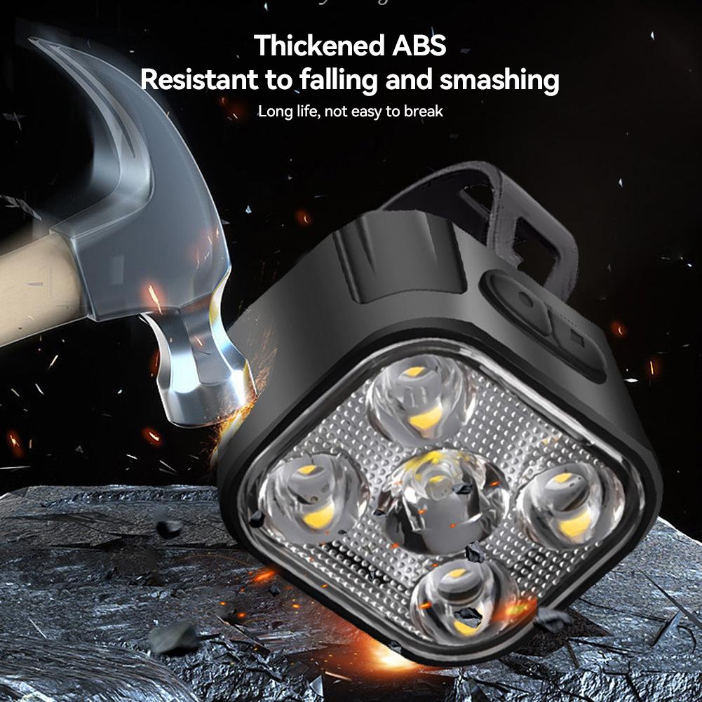 5 светодиодных ярких велосипедных фонарей, велосипедная лампа спереди и сзади, перезаряжаемая через USB для горного велосипеда, фара заднего фонаря, водонепроницаемый фонарь