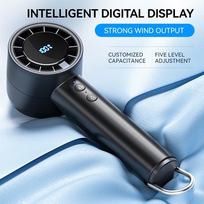 USB-зарядка Вентилятор Ручной Маленький Вентилятор Охлаждение Кондиционер Портативный Тихий Высокоскоростной Светодиодный Дисплей Высокая Мощность Ветра
