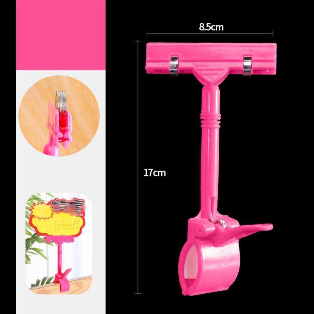 Adjustable Price Tag Clip Holder Colorful Product Label Rack Pop Card Base Stand Supermarket