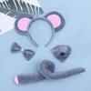 Halloween Costume Kit for Adults Kids Pig Ears Nose Tail Pink Pig Fancy Dress Headband Bow Tie