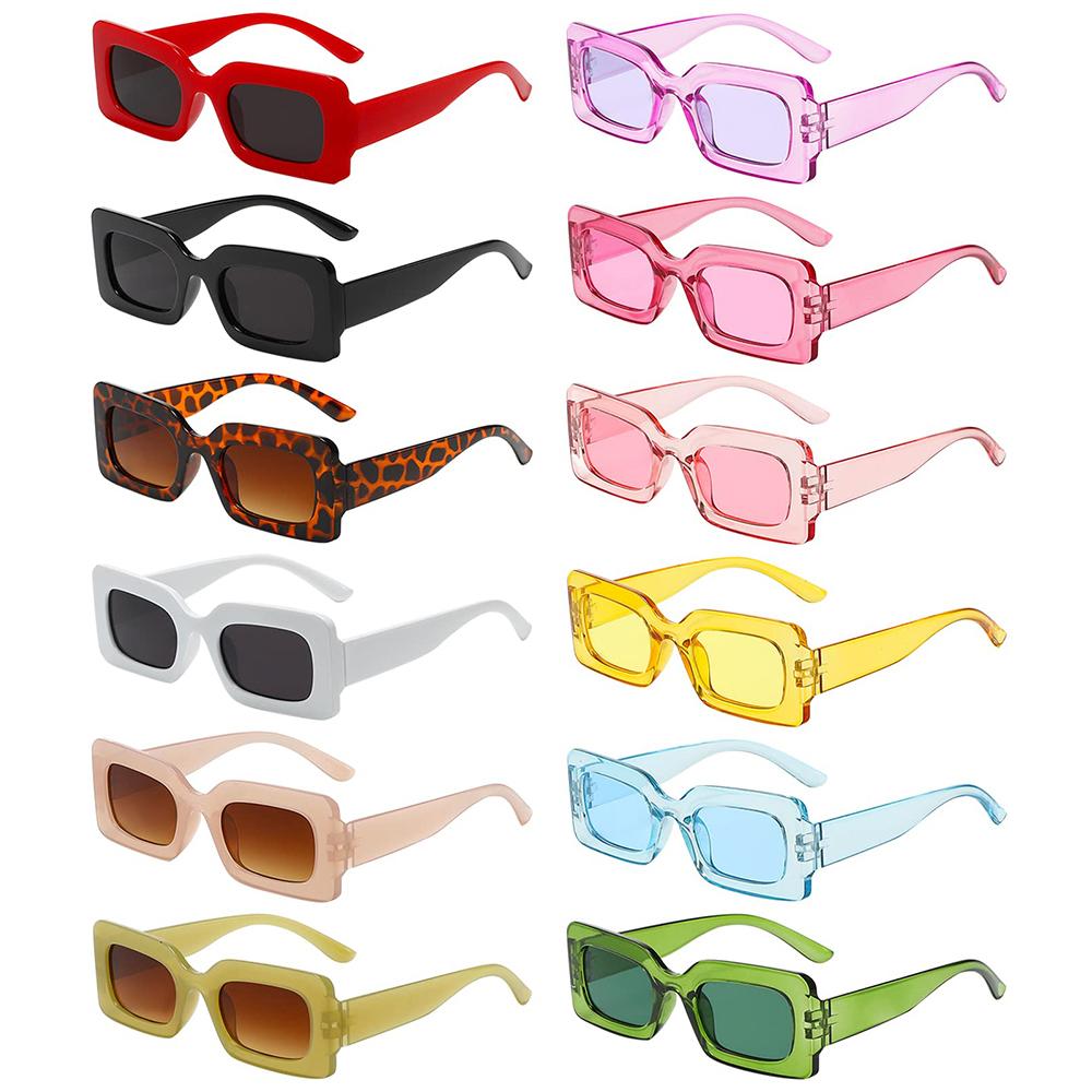 Protection Candy Color Vintage Shades Rectangle Sunglasses Sunglasses for Women Men Y2K Sun Glasses