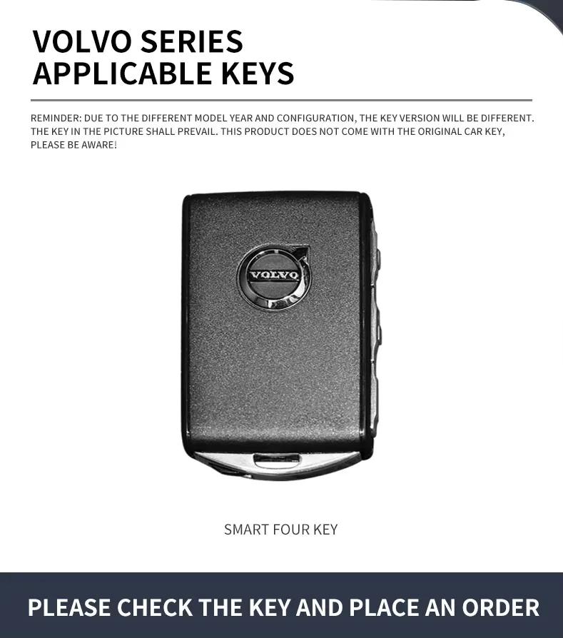 Чехол-защита для брелока автомобиля из цинкового сплава и кожи для Volvo XC60 XC40 XC90 S90 V60 S60 V90 C40 Polestar 1 Polestar 2