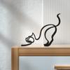 Домашнее украшение Настольное украшение Скульптура кошки Художественная скульптура Украшение кошки Абстрактная линия Орнамент