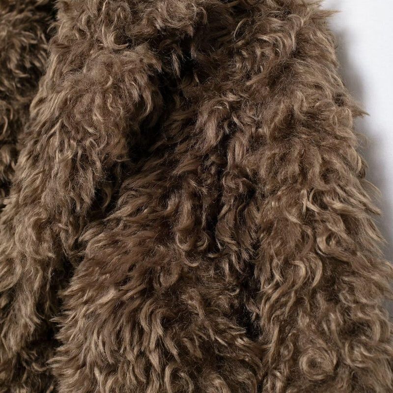 Kaslead Новое поступление Женская одежда Модный стиль Модный эффект искусственного меха Короткое пальто Верхняя одежда 2969254