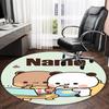Customizable Yier BuBu Bear1 Round Non-Slip Carpet - Ideal for Garden, Picnic, Office, Perfect for Decoration, Suitable For All Seasons