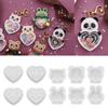 Crystal Resin Animal Molds Adorable Shaker Pendants Silicone Moulds with Cute   Bear and Heart Shape