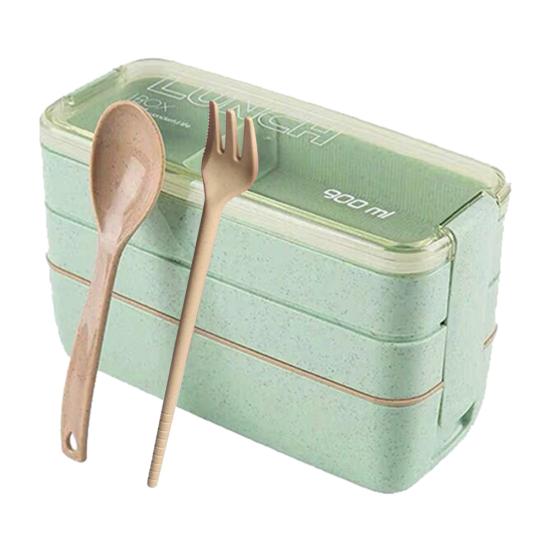 Портативный 3-слойный ланч-бокс для хранения посуды в микроволновой печи, контейнер для еды для пикника