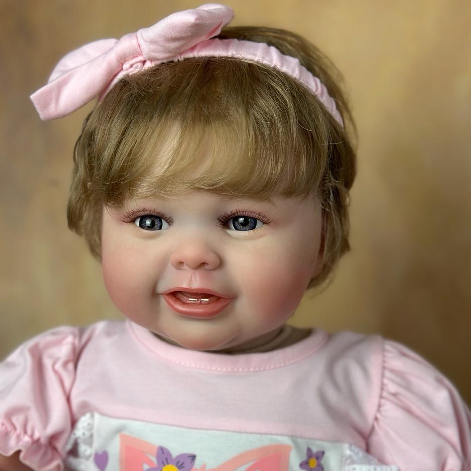 Новая 60 см Reborn Baby законченная ручная работа кукла игрушка 3D краска кожа силиконовая для малышей для девочек реалистичное платье принцессы Bebe