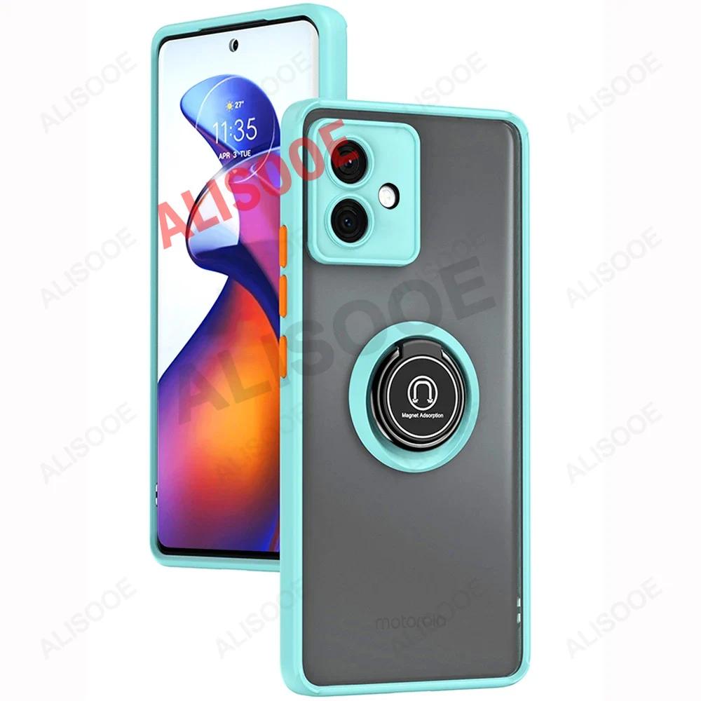 Чехол funda для Motorola Edge 50 Fusion 40 Pro 30 Ultra Neo G85 G84 G54 G14 G24 G34 Чехол с кольцом-подставкой Capa для Moto G53 G23 G13 Обложка