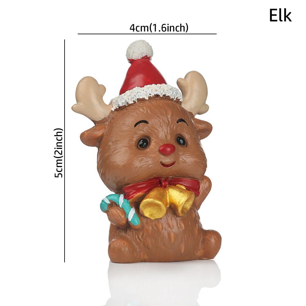 Игрушки Дед Мороз Мультяшный Рождественская Фигурка Настольные Украшения Кукольный домик Декор Микро Ландшафт