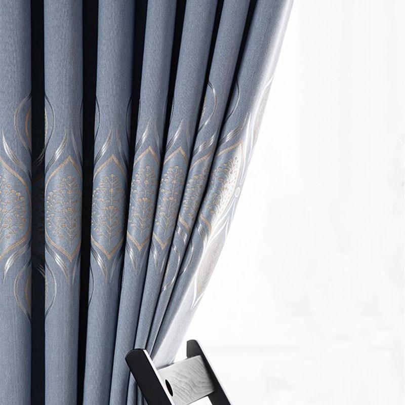 Плотные шторы в скандинавском стиле, простая гостиная, спальня, дом, изоляция, эркер, карниз для штор