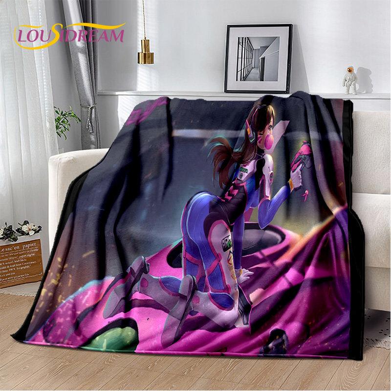 Мягкое плюшевое одеяло Overwatch Gamer DVA Reaper, фланелевое одеяло, плед для гостиной, спальни, кровати, дивана, пикника, ребенка 3D