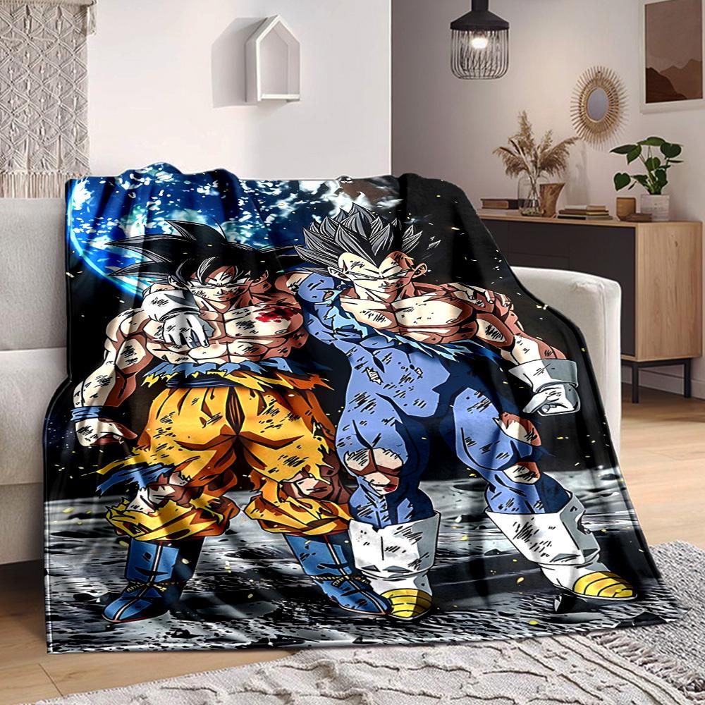 1pc Saiyan, Blanket Soft All Season Throw with Vibrant Design, Perfect for Home, Travel, and Gifts, Ideal for Naps and Camping