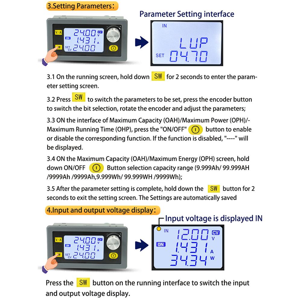 XY6020L 1200 Вт 20 А регулятор напряжения постоянного тока, источник питания с ЧПУ, регулируемый стабилизированный постоянный ток, понижающий модуль постоянного напряжения