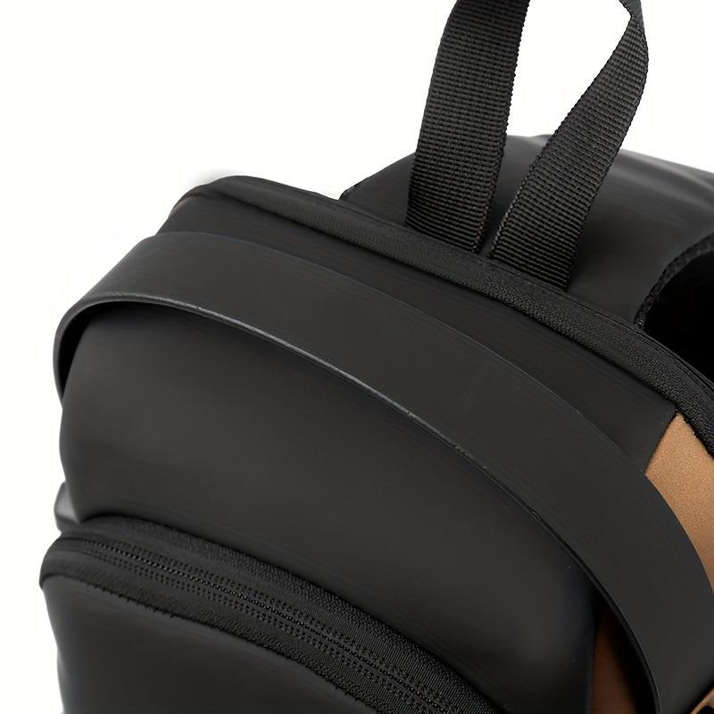 Элегантная мужская сумка через плечо из искусственной кожи с защитой от кражи — зарядка через USB, стильный принт и застежка-молния