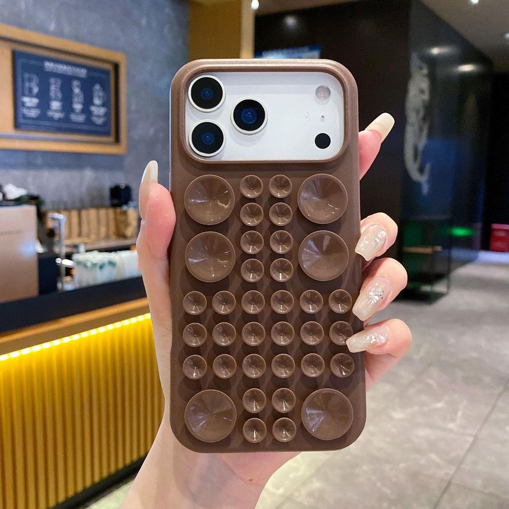 Силиконовый чехол с присоской для Apple 15 Pro Max - 3D Жидкая защита от падений