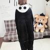 Kigurumi Skeleton Women Flannel Pajamas Sleepwear Animal Cosplay Cute Cartoons