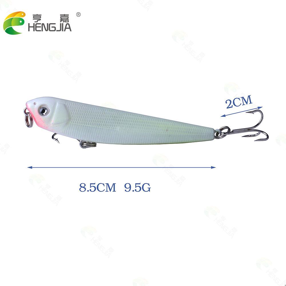 5PCS Luminous Night Fishing Bait Glow Suspending Minnow Crankbaits VIB Pencil Wobblers Hard Baits Sinking Lures Pesca