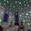 New 3D Star and Moon Wall Stickers Glow In the Dark Energy Storage Fluorescent Luminous Wall Art Decor Kids Living Room Decorati