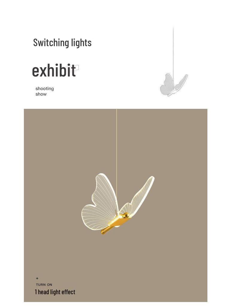 Nordic Modern Butterfly LED Chandelier for Bedroom & Bar Counter