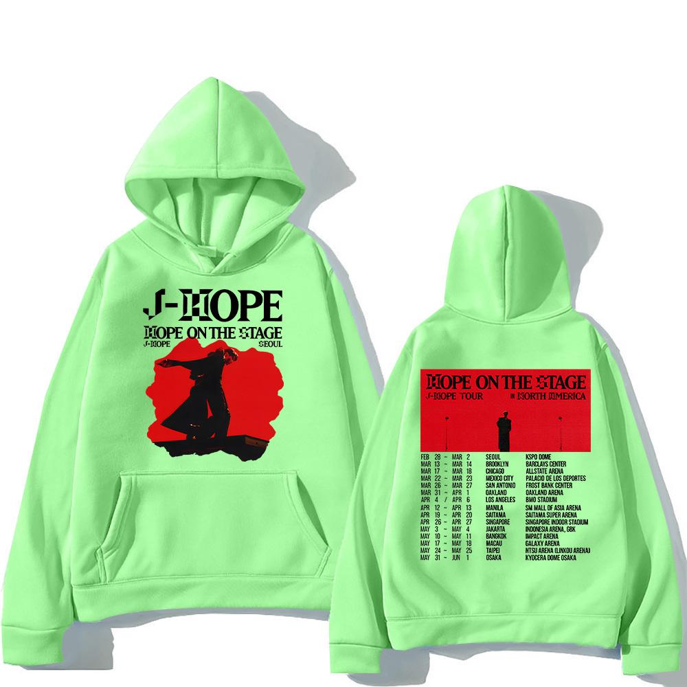 Kpop J-Hope New Hoodies J-Hope Hope On The Stage Tour 2025 Sweatshirts Unisex Casual Clothing Hip Hop Fashion Aesthetic Pullover