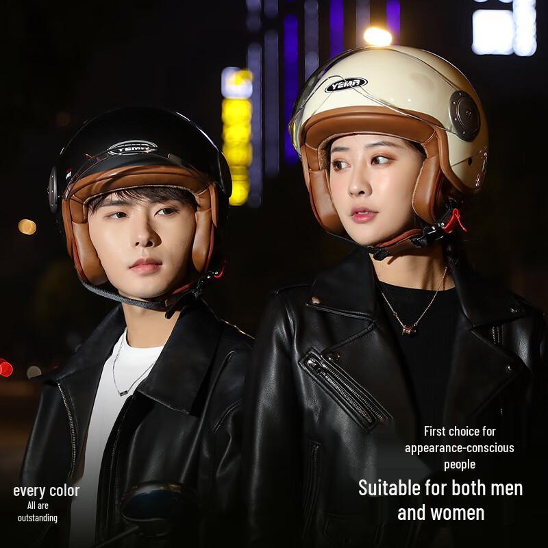 YEMA 611S Винтажный 3/4 Мотошлем