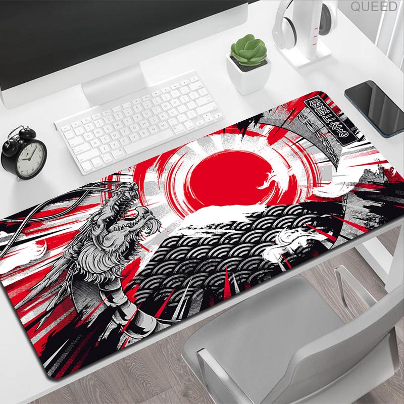 Black & White Japan Art Great Waves Mouse Pad Gaming XL HD New Mousepad XXL Playmat Office Computer Non-Slip Big Mice Pad