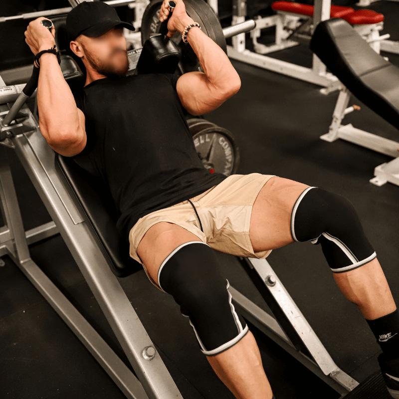 7-миллиметровые неопреновые компрессионные наколенники для тяжелой атлетики и приседаний - Защитное снаряжение для фитнеса