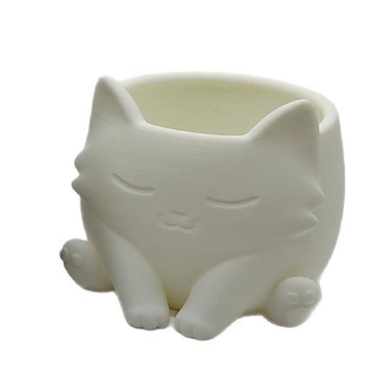 Yousheng 3D-печатный горшок-кашпо в виде кошки для комнатных и уличных растений, суккулентов, трав, цветочный контейнер, украшение для дома, балкона, сада