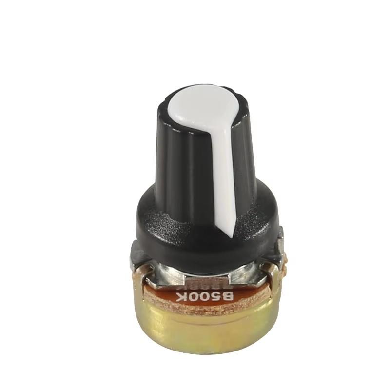 5 шт. 10к Потенциометр ручка 1К 100К 5К 50К ОМ WH148 Вал с гайкой 3-контактный Линейная шкала Вращающийся B10K для Arduino diy набора