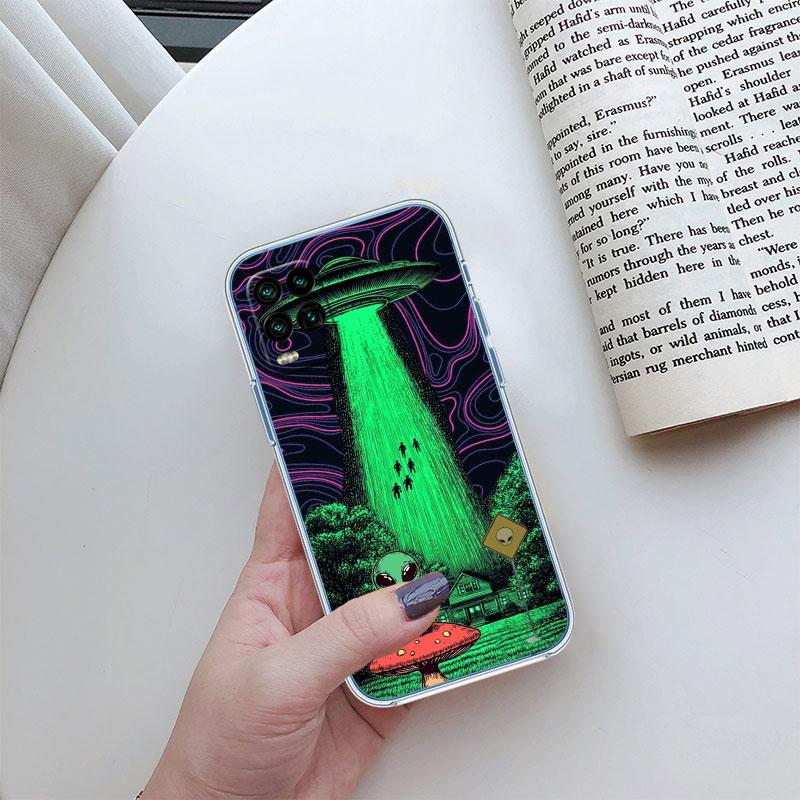 Astronaut Space Alien UFO Transparent Phone Case for Motorola Moto G10 G20 G30 G31 G32 G34 G35 G41 G42 G50 G51 G52 G55 G60 G60S