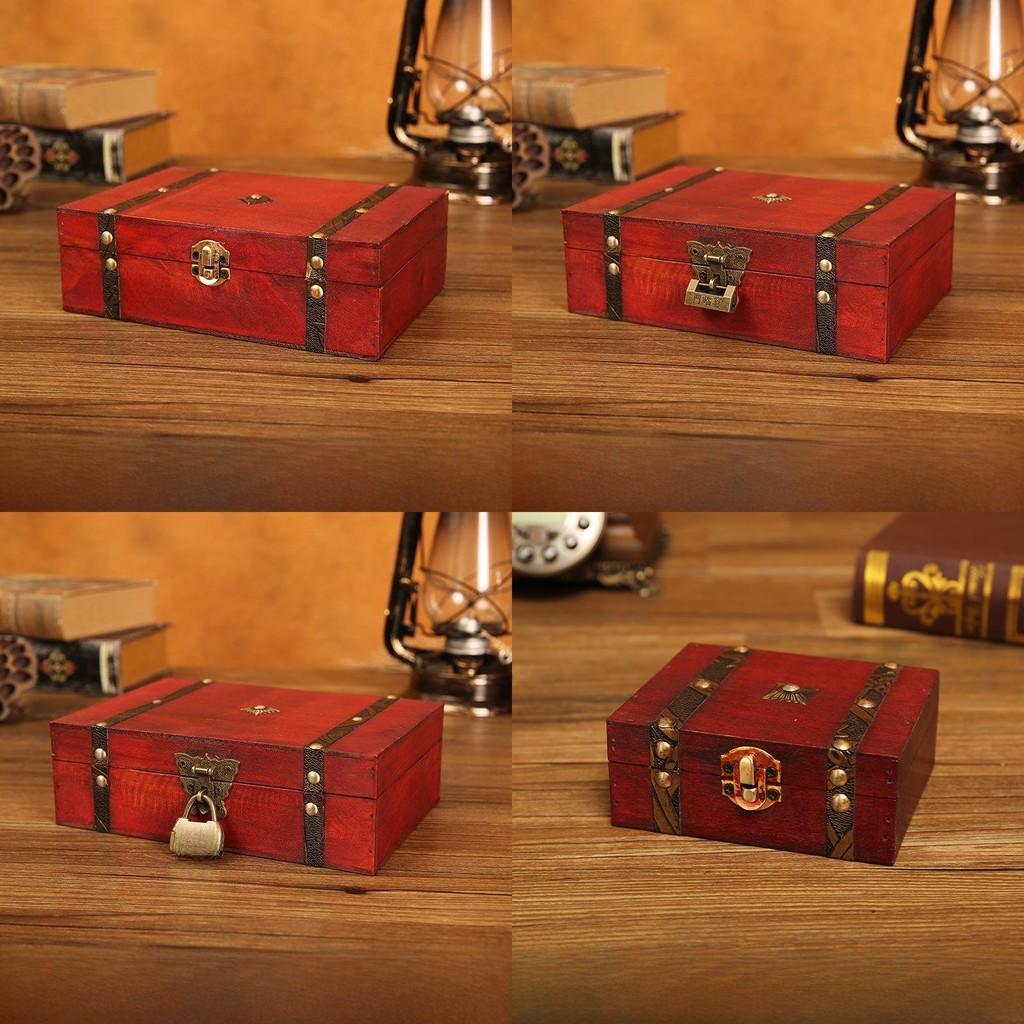 Luxury Wooden Organizer Box With Lock For Desk Storage And Living Room Decor