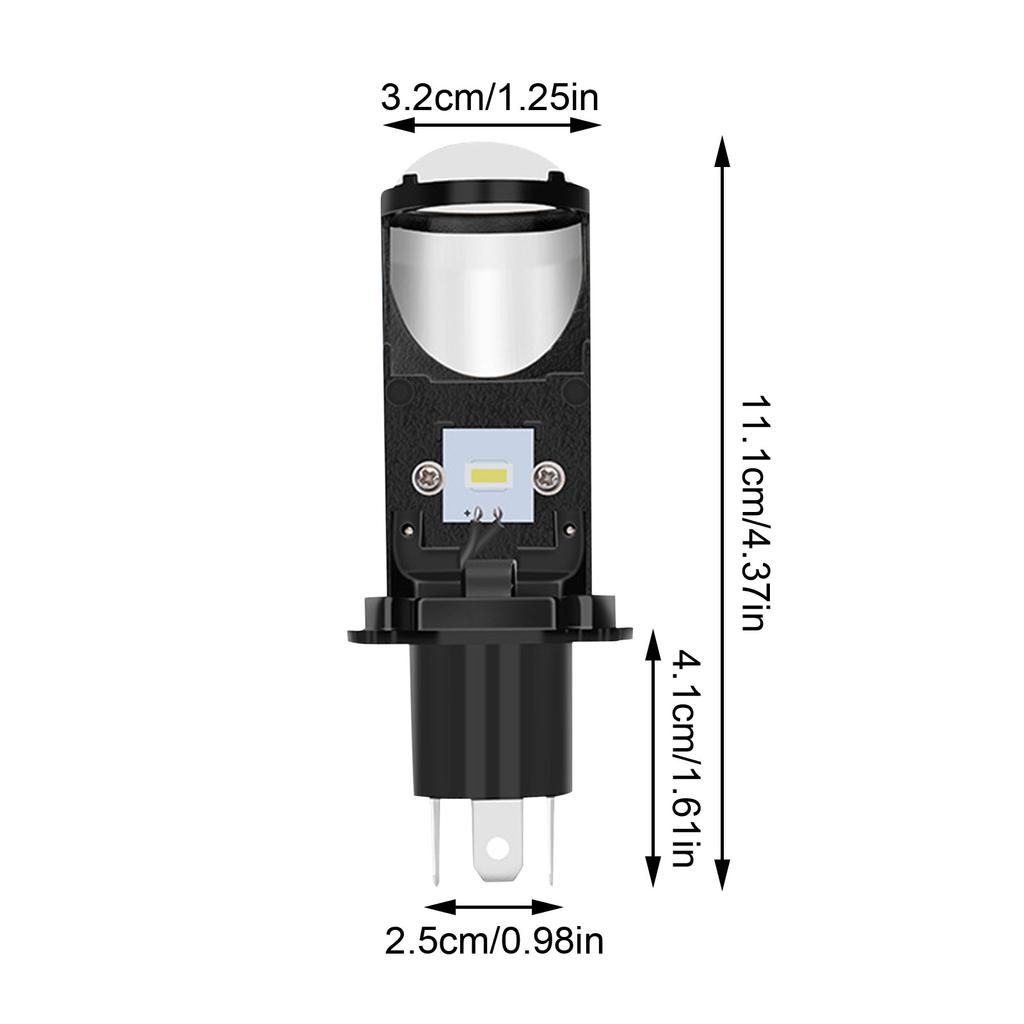 Автомобильные фары S1, светодиодные фонари, без вентилятора, встроенные фары дальнего и ближнего света H4 4000LM