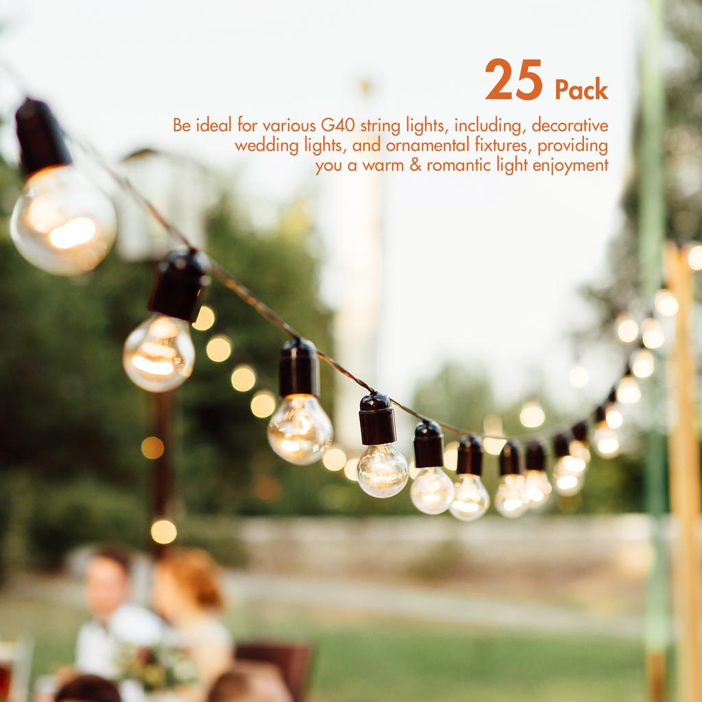 AC230V G40 Globe Вольфрамовая лампа накаливания 25 шт. E12 Цокольный держатель IP44