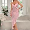 European and American new multi-color sexy mesh perspective pajamas, sexy underwear, suspender pajamas, evening dresses, long dresses, dresses.