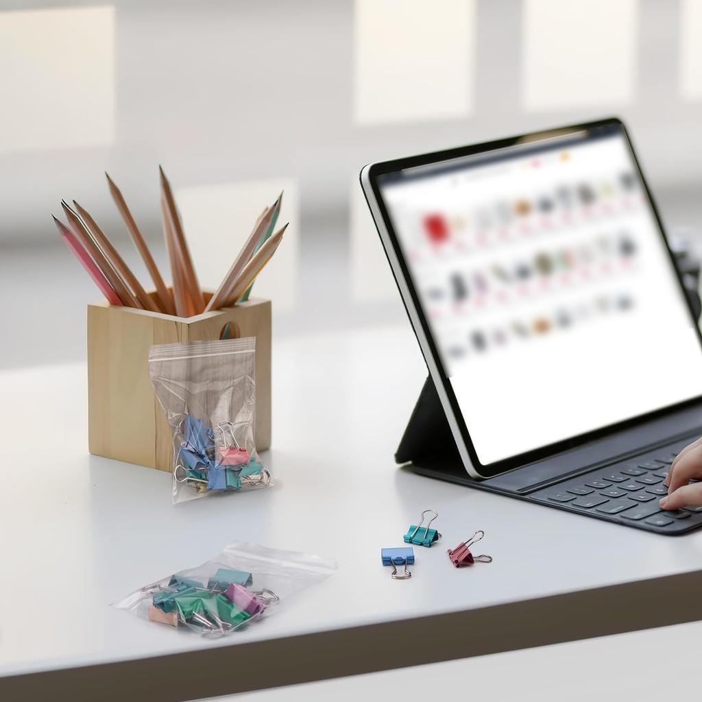 500 Plastic Bags, 6 Mil Jewelry Bags, Clear Small Zipper Bags, Re-sealable, for Small Business, Storage, Candy Bags