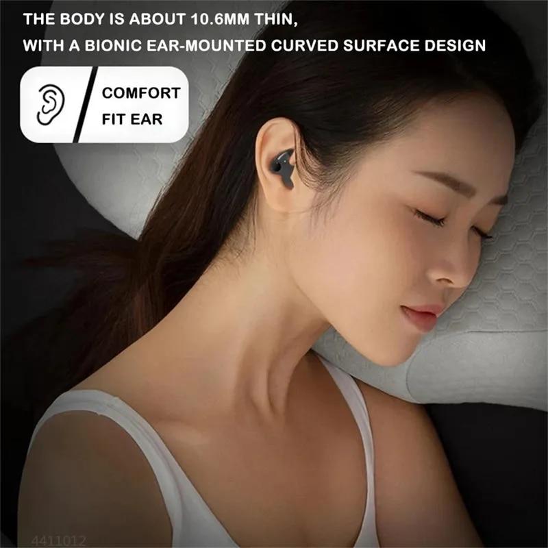 Невидимые наушники для сна, беспроводные Bluetooth 5,3 наушники TWS, спортивные наушники с шумоподавлением, водонепроницаемые мини-гарнитуры
