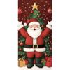 Santa Claus Read Gift List Lining for Christmas Doors Xmas Outdoor Decoration Door Cover for Front Door Home Xmas Party Supplies
