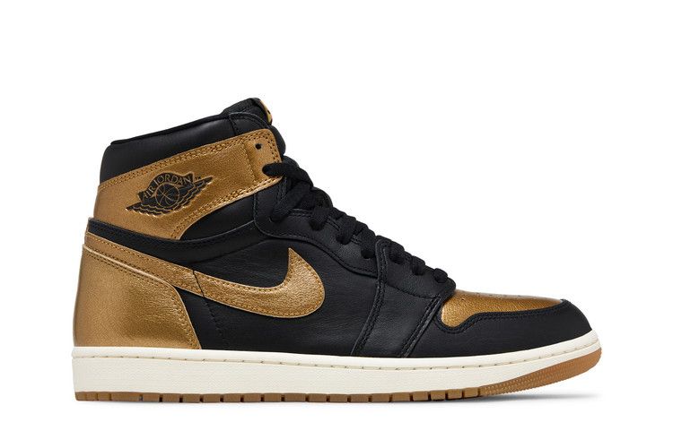 Jordan 1 Ретро High OG Черный Металлик Золотой