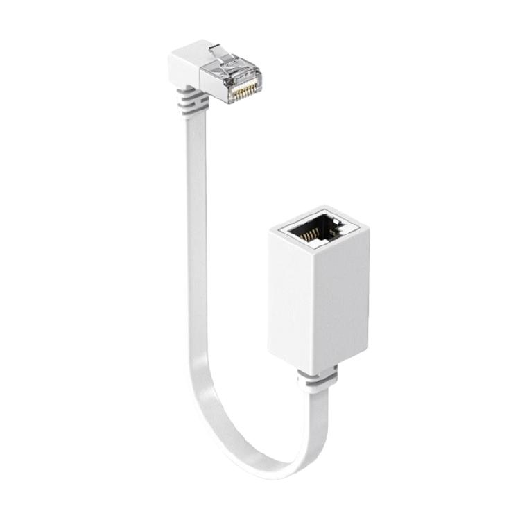 Кабель-удлинитель Ethernet CAT7 10 Гбит/с, 90-градусный удлинитель, угловой сетевой кабель RJ45-адаптер для ПК