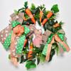 Easter Decorative Wreath Radish Rabbit Egg Webbing Wreath Simulation Plant Door Pendant Nordic