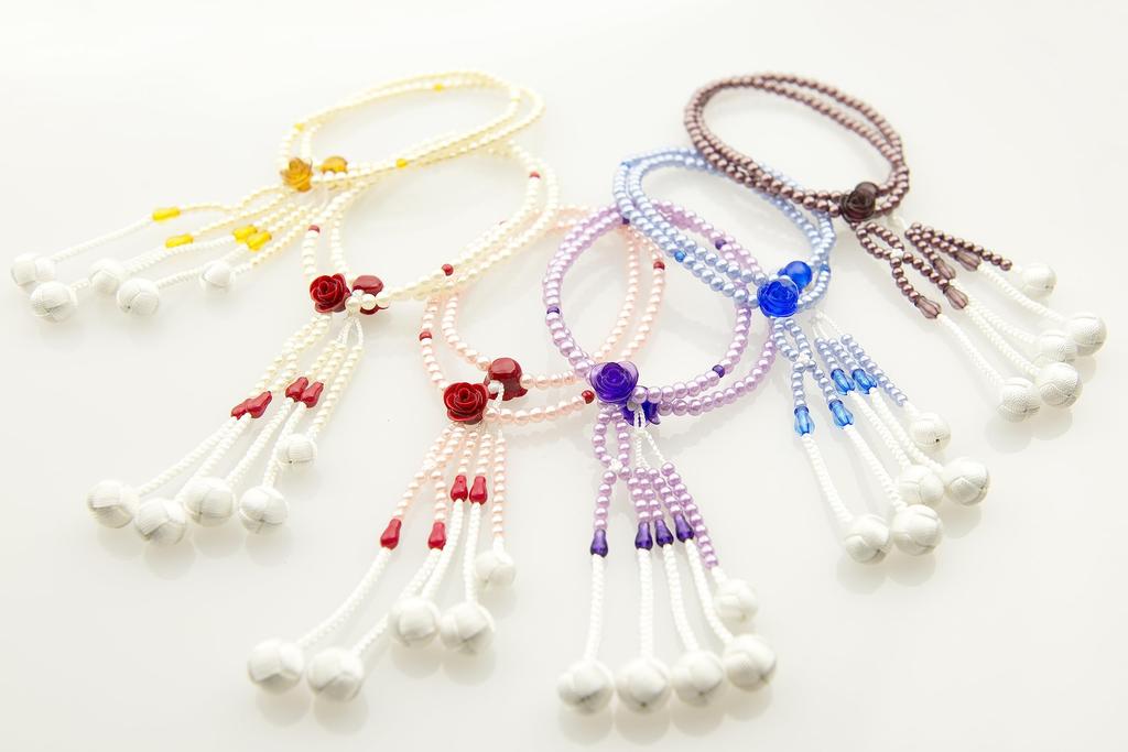 Четки для молитвы Красочные молитвы из пластика Kongodo/Soka Gakkai/SGI/Женские [розовые] бусины/Бусины/S/8 размеров/Сделано (белый)