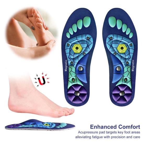 1 Pair Arch Support Insoles Orthopedic Acupressure Insoles for Pain Relief Flexible Shoe Inserts Reflexology Massage Insoles
