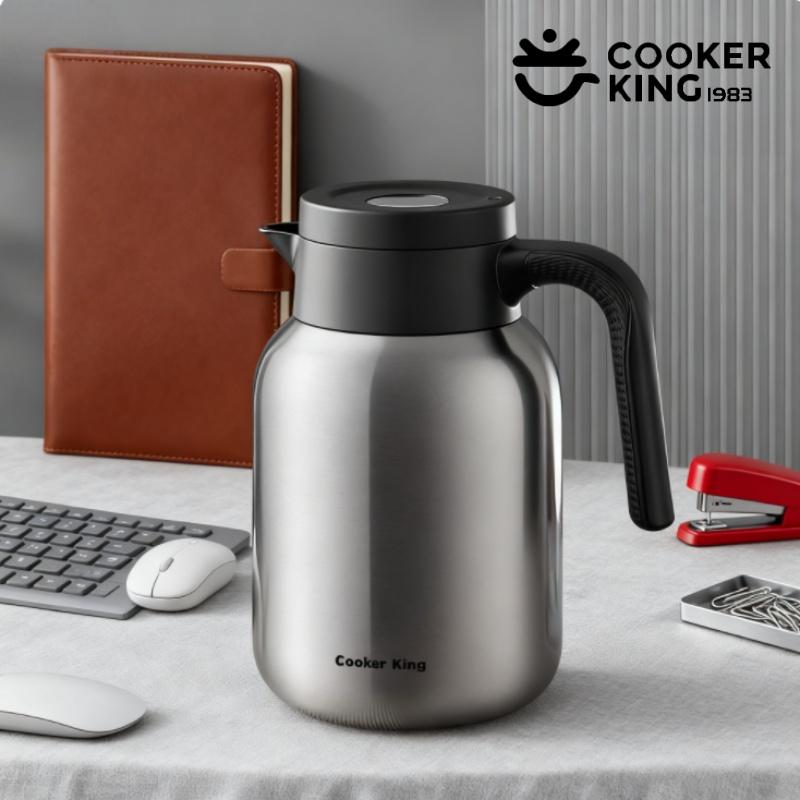 COOKER KING 1.5/2.0L Термопот из нержавеющей стали Бутылка для заваривания воды Большой объем Термос-горшок Чайник для дома/офиса