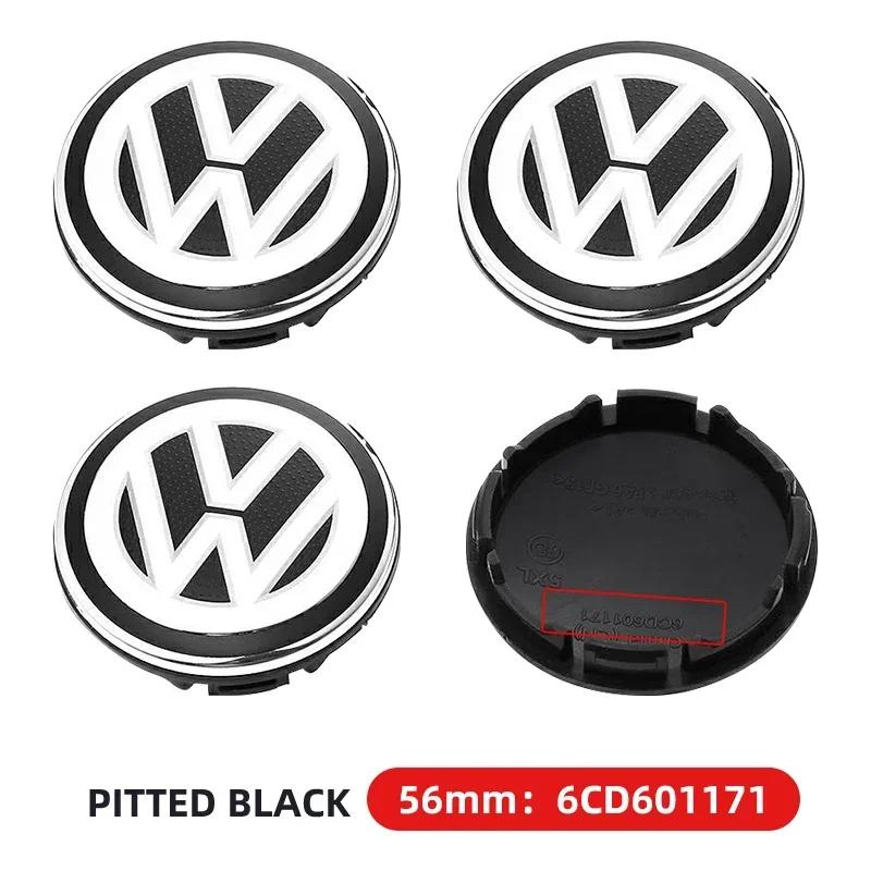 56MM/65MM/66MM Original Car Wheel Center Hub Caps Covers For Volkswagen VW R GTI Emblem Auto Badge Hubcaps Decoration Accessorie
