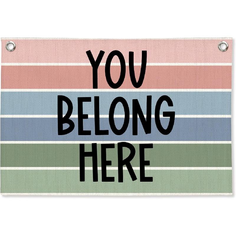 Винтажный Декор Стены Классной Комнаты, Вывеска Добро Пожаловать, Ретро Баннер-Флажок на Холсте для Игровой Комнаты, Детской Комнаты, Нейтральное Настенное Искусство для Комнаты Малыша, Мальчиков