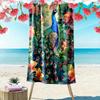 Peacock Oil Painting Print Beach Towel, Large Soft Quick Dry Towel for Beach Camping Swimming