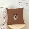 Корейский милый L-образный F-Friends коричневый чехол на подушку Гостиная Изголовье Спальня Офис Подушка Подушка Диван Подушка для сна Наволочка