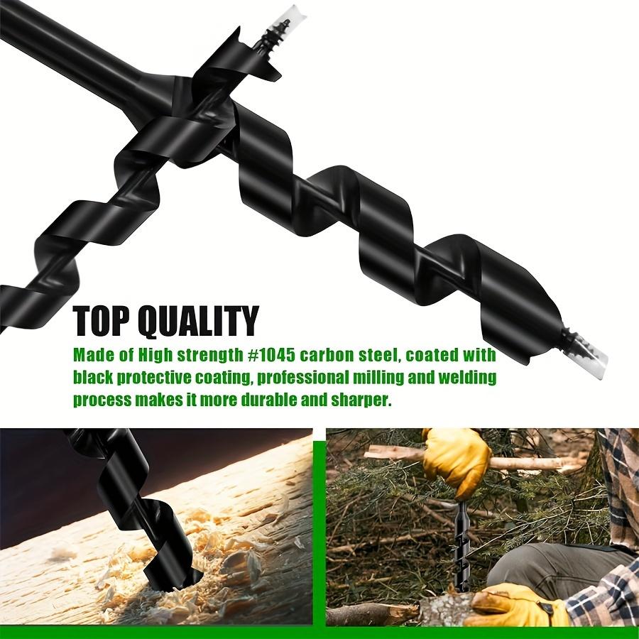 Outdoor Survival Hand Drill Carbon Steel Manual Auger Manual Survival Drill Self-Tapping Wood Punching Tool